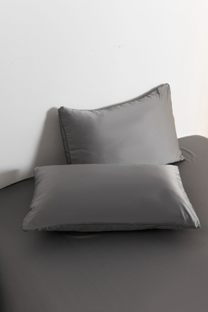 Lenjerie De Pat Premium Din Matase 6 Piese - Gri [20]