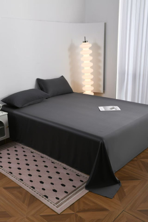 Lenjerie De Pat Premium Din Matase 6 Piese - Gri Antracit [1]