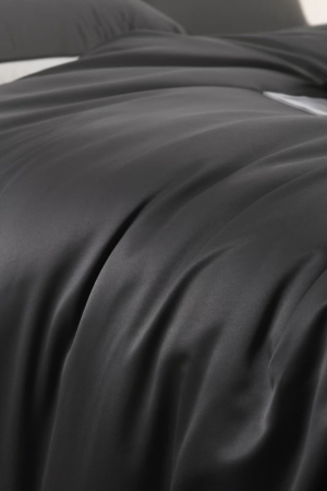 Lenjerie De Pat Premium Din Matase 6 Piese - Gri Cu Gri Deschis [17]