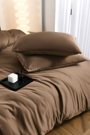 Lenjerie De Pat Premium Din Matase 6 Piese - Maro [15]