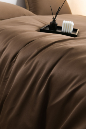 Lenjerie De Pat Premium Din Matase 6 Piese - Maro [6]