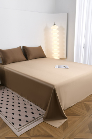 Lenjerie De Pat Premium Din Matase 6 Piese - Maro [5]