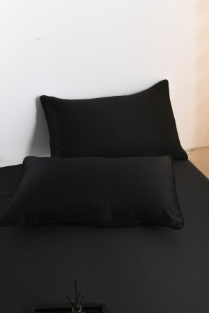 Lenjerie De Pat Premium Din Matase 6 Piese - Negru [11]