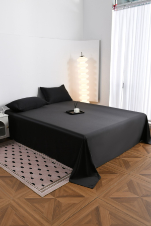 Lenjerie De Pat Premium Din Matase 6 Piese - Negru [9]