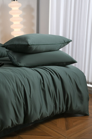 Lenjerie De Pat Premium Din Matase 6 Piese - Verde [11]