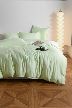 Lenjerie De Pat Premium Din Matase 6 Piese - Verde Lime [14]