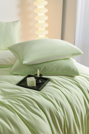 Lenjerie De Pat Premium Din Matase 6 Piese - Verde Lime [7]