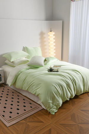 Lenjerie De Pat Premium Din Matase 6 Piese - Verde Lime [21]