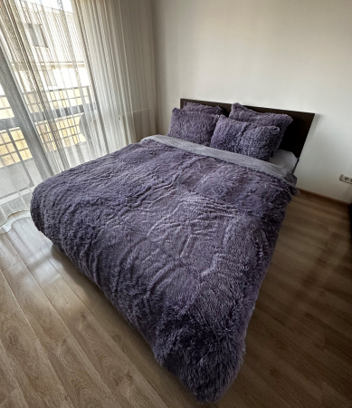 Lenjerie De Pat Pufoasa FLUFFY - Lila [2]