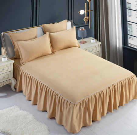Lenjerie De Pat UNI Cu Volanase - Bej [1]