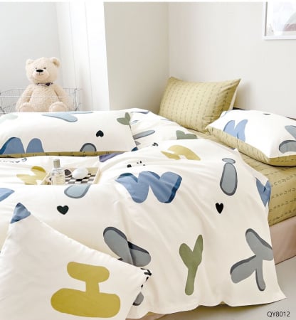 LENJERII DE PAT - Lenjerie Din Bumbac 100% Cu Elastic - Litere
