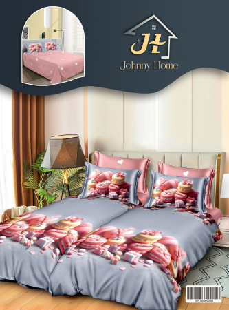 LENJERII DE PAT - Lenjerie Din Bumbac Satinat 7 Piese Cu 2 Cearceafuri Pilota - Dulciuri Si Cadouri