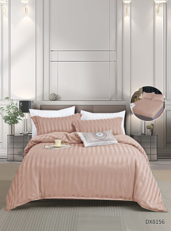 Cearceaf cu elastic - Lenjerie Din Bumbac Tip Damasc 1 Persoana Cu Elastic - Bej Cappucino