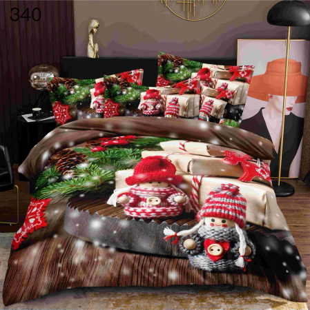 LENJERII DE PAT - Lenjerie Din Bumbac Tip Finet Craciun - Decoratiuni de Craciun