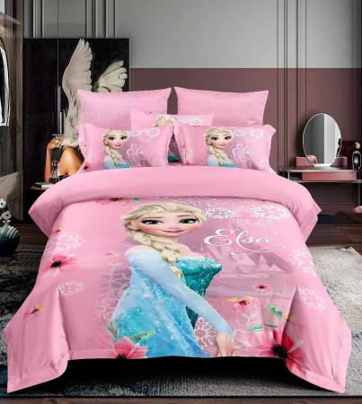 Lenjerie Din Bumbac Tip Finet Premium Cu Elastic  - Elsa - Frozen - Regatul De Gheata [1]