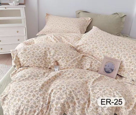 Cearceaf cu elastic - Lenjerie Din Bumbac Tip Finet Premium Cu Elastic La Cutie - Floricele