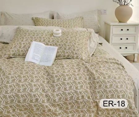 Cearceaf cu elastic - Lenjerie Din Bumbac Tip Finet Premium Cu Elastic La Cutie - Model Floral