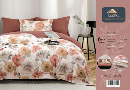 Lenjerie Din Bumbac Tip Finet PREMIUM Luxury Cu Elastic - Floral [7]
