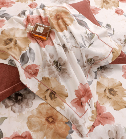 Lenjerie Din Bumbac Tip Finet PREMIUM Luxury Cu Elastic - Floral [3]