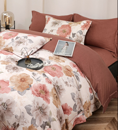 Lenjerie Din Bumbac Tip Finet PREMIUM Luxury Cu Elastic - Floral [6]