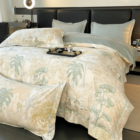 Lenjerie Din Bumbac Tip Finet PREMIUM Luxury Cu Elastic - Peisaj [7]