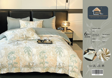 Lenjerie Din Bumbac Tip Finet PREMIUM Luxury Cu Elastic - Peisaj [5]