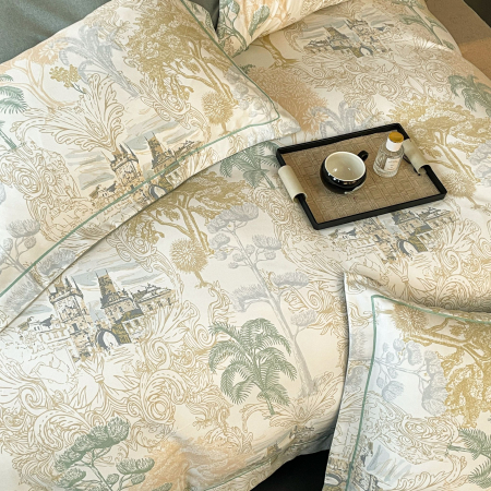 Lenjerie Din Bumbac Tip Finet PREMIUM Luxury Cu Elastic - Peisaj [6]