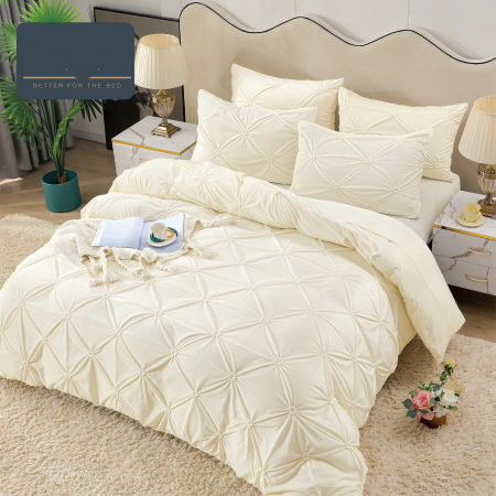 LENJERII DE PAT - Lenjerie Din Catifea Cu Elastic - Crem