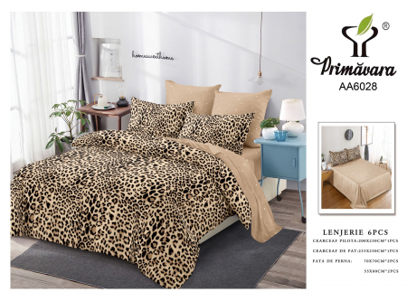 Bumbac Tip Finet 6 Piese - Lenjerie Din Finet 6 Piese - Animal Print