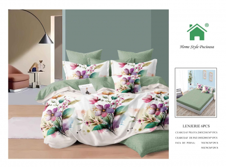 Bumbac Tip Finet Cu Elastic - Lenjerie De Pat Finet Cu Elastic - Panselute Multicolore