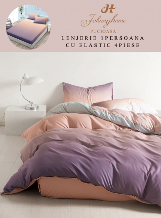 Cearceaf cu elastic - Lenjerie Din Finet Satinat 1 Persoana Cu Elastic - Apus