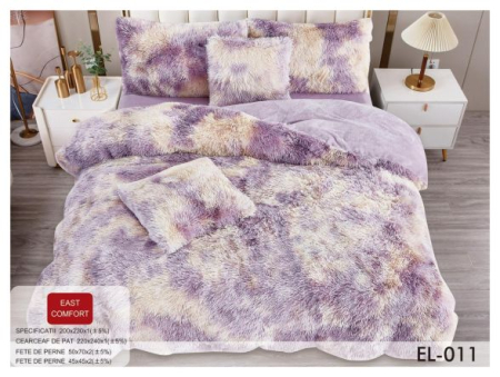 Lenjerii Pufoase Fluffy/Rabbit - Lenjerie Fluffy 6 Piese - Mov