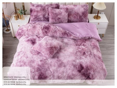 Lenjerii Pufoase Fluffy/Rabbit - Lenjerie Fluffy 6 Piese - Mov Patat
