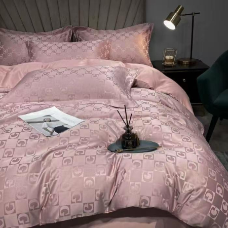 LENJERII DE PAT - Lenjerie Jacquard Satinat Cu Elastic - Roz Modern