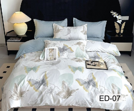 Cearceaf cu elastic - Lenjerii De Pat Din Bumbac Fin Superior Cu Elastic - Fluturi Eleganti