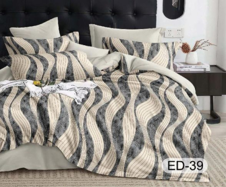 Cearceaf cu elastic - Lenjerii De Pat Din Bumbac Fin Superior Cu Elastic - Dungi In Nuante De Gri