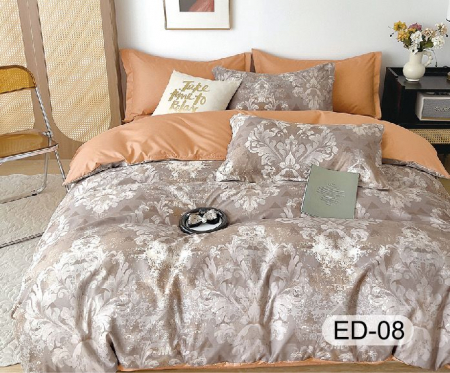 Cearceaf cu elastic - Lenjerii De Pat Din Bumbac Fin Superior Cu Elastic - Flori Perlate