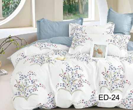 LENJERII DE PAT - Lenjerii De Pat Din Bumbac Fin Superior Cu Elastic - Floricele Pictate