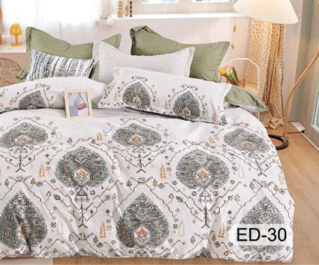 Cearceaf cu elastic - Lenjerii De Pat Din Bumbac Fin Superior Cu Elastic - Frunze Abstracte