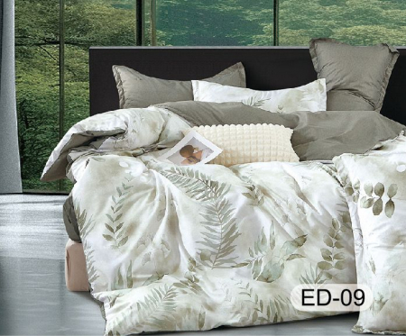 Cearceaf cu elastic - Lenjerii De Pat Din Bumbac Fin Superior Cu Elastic - Frunze Naturale