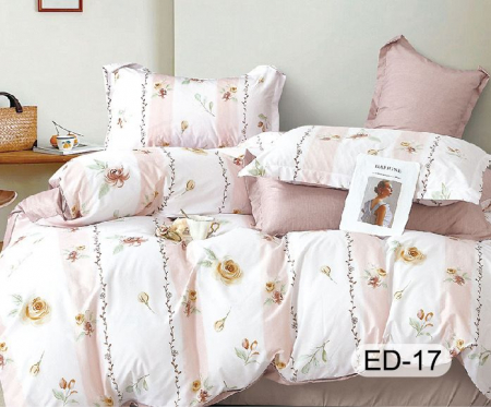 Cearceaf cu elastic - Lenjerii De Pat Din Bumbac Fin Superior Cu Elastic - Trandafiri Albi