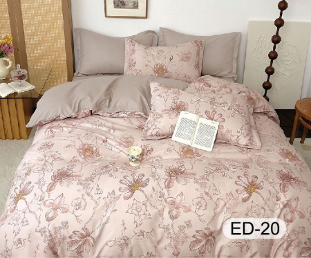 Cearceaf cu elastic - Lenjerii De Pat Din Bumbac Fin Superior Cu Elastic - Trandafiri Roz