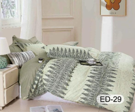 Cearceaf cu elastic - Lenjerii De Pat Din Bumbac Fin Superior Cu Elastic - Verde Cu Model Abstract