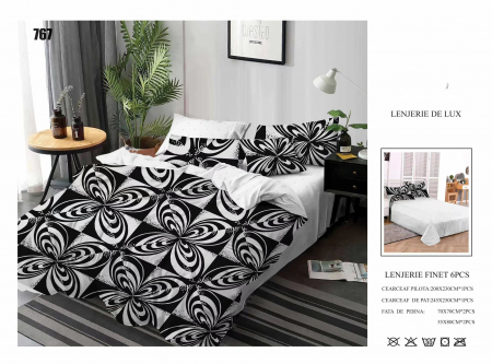 Cearceaf normal - Lenjerii De Pat Din Finet 6 Piese - Abstract