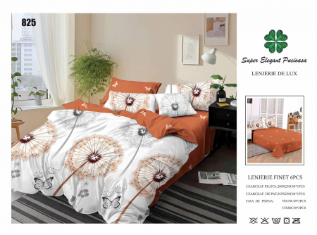 Bumbac Tip Finet 6 Piese - Lenjerii De Pat Din Finet 6 Piese - Papadii Si Fluturasi