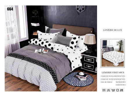 Bumbac Tip Finet 6 Piese - Lenjerii De Pat Din Finet 6 Piese - Buline