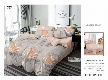 Bumbac Tip Finet 6 Piese - Lenjerii De Pat Din Finet 6 Piese - Butterflies
