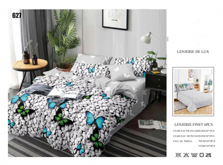 Cearceaf normal - Lenjerii De Pat Din Finet 6 Piese - Pietre