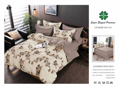 Bumbac Tip Finet 6 Piese - Lenjerii De Pat Din Finet 6 Piese - Floricele Mici