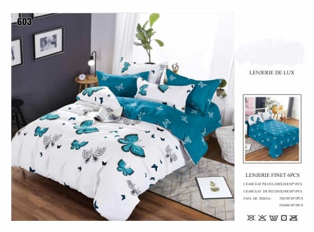 Bumbac Tip Finet 6 Piese - Lenjerii De Pat Din Finet 6 Piese - Fluturasi